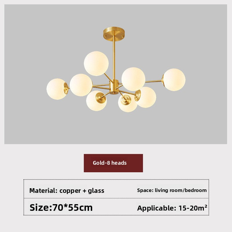 Modern Copper Magic Bean Chandelier LED Lighting