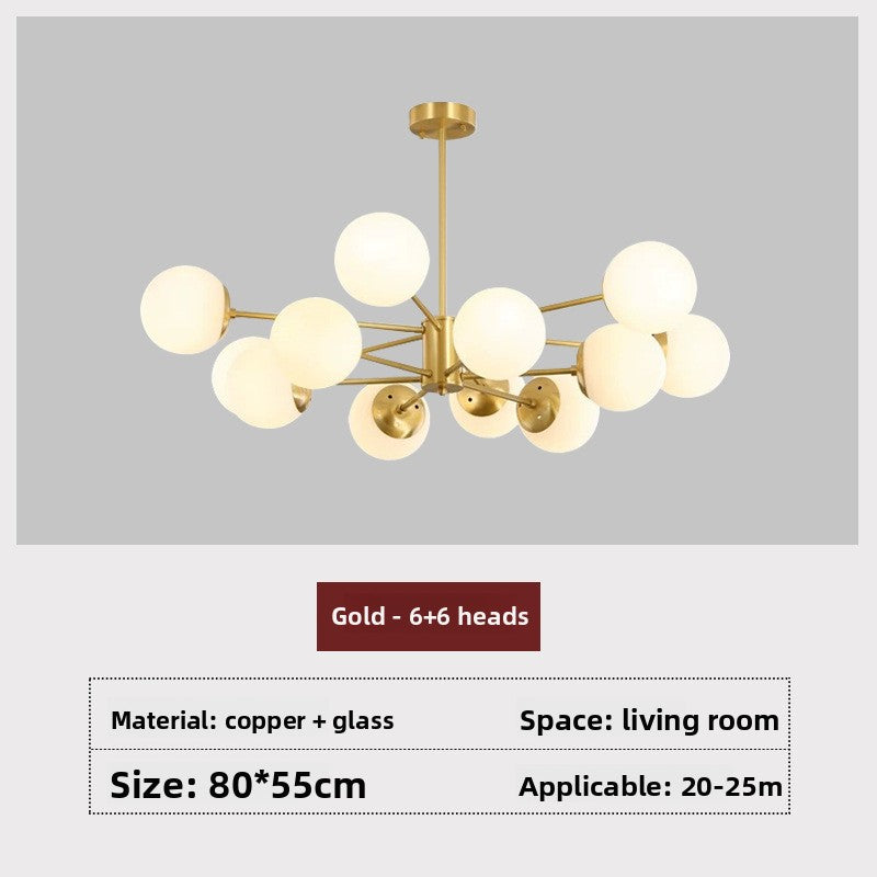 Modern Copper Magic Bean Chandelier LED Lighting