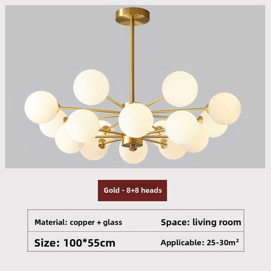 Modern Copper Magic Bean Chandelier LED Lighting