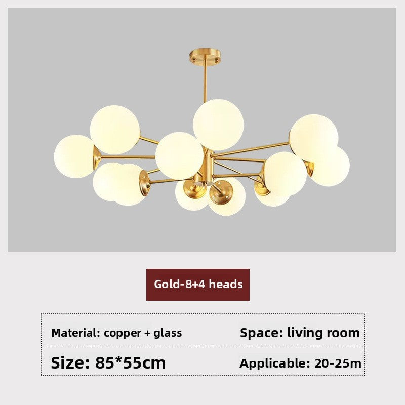 Modern Copper Magic Bean Chandelier LED Lighting