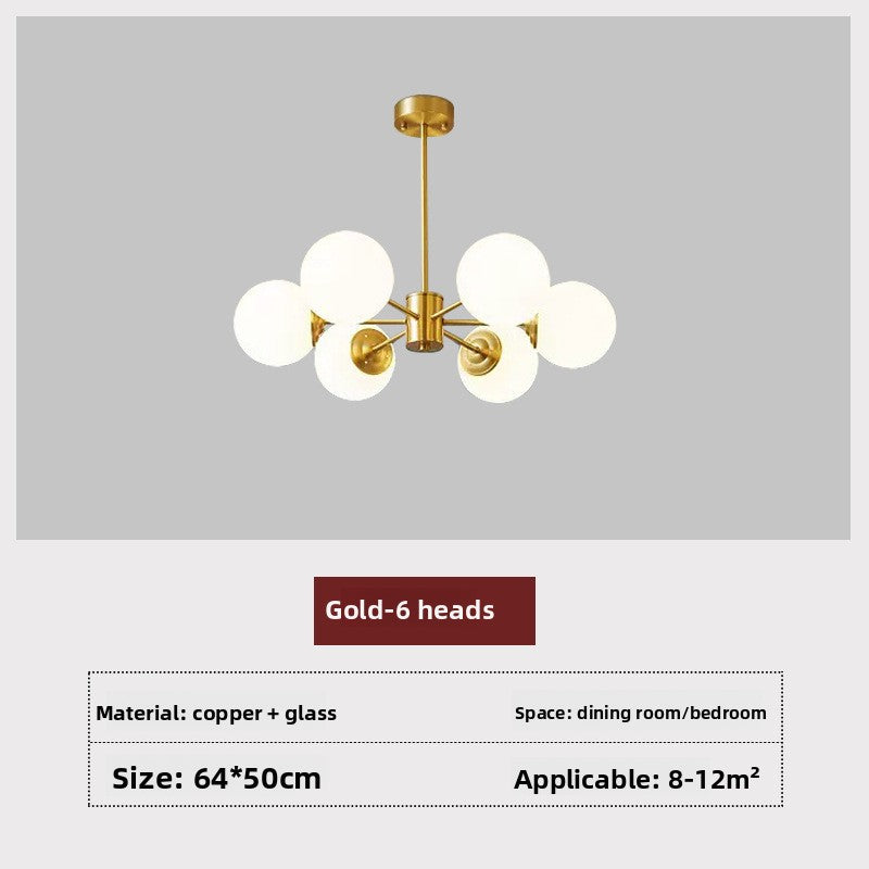 Modern Copper Magic Bean Chandelier LED Lighting