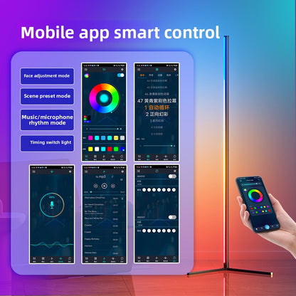 Floor-mounted ambient LED lighting