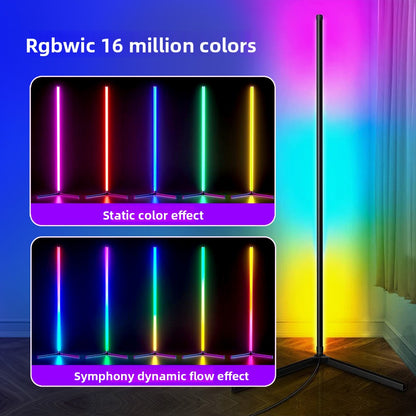 Floor-mounted ambient LED lighting