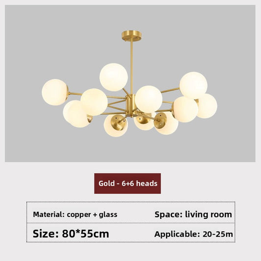 Modern Copper Magic Bean Chandelier LED Lighting