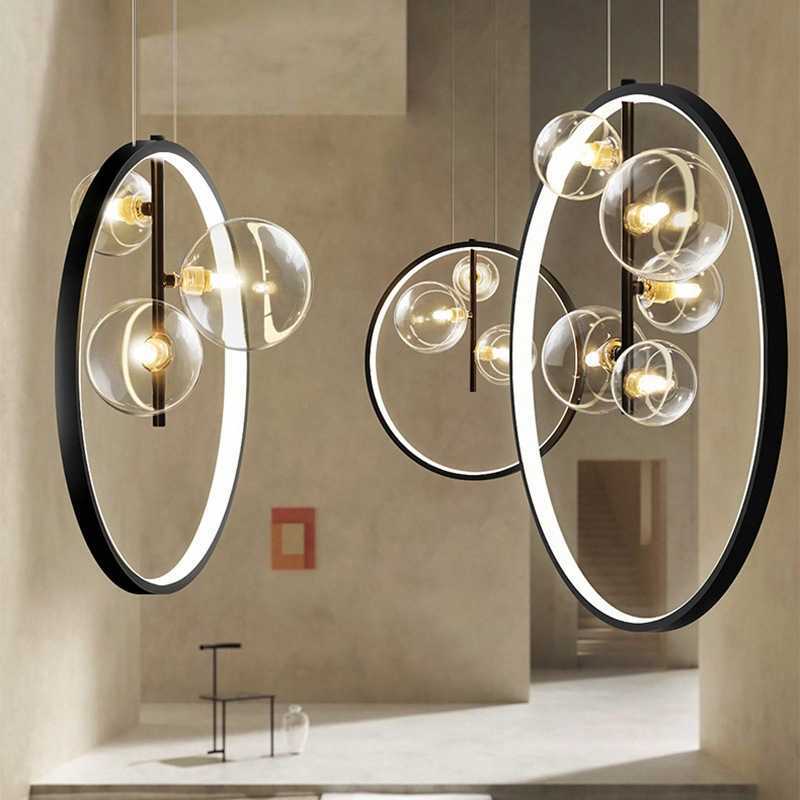 Glass Chandelier Lamp